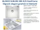 BLANCO Subline 500-IF/A SteelFrame Materialmix Silgranit mit Edelstahl Einbausple mit Ablaufsystem InFino Zugknopfventil