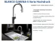 BLANCO Carena-S Vario Silgranit-Look Einhebelmischer mit Zugauslauf verdeckter Auslauf umstellbar