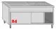 AfG Spltisch (1500x600) auf Unterschrank VLA2156R-BR Gewerbesple mit Untergestell, Boden und Tren
