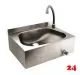 AfG Handwaschbecken mit Kniebedienung HWB-4 zur Wandbefestigung inklusive Kniearmatur