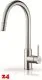 PYRAMIS Kchenarmatur Verismo Premium Einhebelmischer Edelstahl massiv mit Zugauslauf als Schlauchbrause
