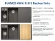 BLANCO Axia III 6 S HSB (Holzschneidbrett) Silgranit PuraDurII Granitsple / Einbausple Ablaufsystem InFino mit Drehknopfventil