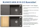 BLANCO Axia III XL 6 S HSB (Holzschneidbrett) Silgranit PuraDurII Granitsple / Einbausple Ablaufsystem InFino mit Drehknopfventil