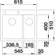 ❎ BLANCO Kchensple Pleon 6 Split Silgranit PuraDurII Granitsple / Einbausple Ablaufsystem InFino mit Drehknopfventil