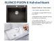 BLANCO Kchensple Pleon 6 Silgranit PuraDurII Granitsple / Einbausple Ablaufsystem InFino mit Drehknopfventil