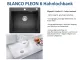BLANCO Kchensple Pleon 6 Silgranit PuraDurII Granitsple / Einbausple Ablaufsystem InFino mit Drehknopfventil