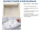 BLANCO Kchensple Pleon 6 Silgranit PuraDurII Granitsple / Einbausple Ablaufsystem InFino mit Drehknopfventil