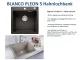 BLANCO Kchensple Pleon 5 Silgranit PuraDurII Granitsple / Einbausple Ablaufsystem InFino mit Drehknopfventil