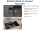 BLANCO Kchensple Legra 6 S Compact Silgranit PuraDurII Granitsple / Einbausple mit Handbettigung