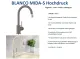 BLANCO Kchenarmatur Mida-S Silgranit-Look Einhebelmischer mit Zugauslauf 360 schwenkbarer Auslauf