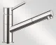 BLANCO Kchenarmatur Kano-S Chrom Einhebelmischer / Spltischarmatur mit Zugauslauf 120 schwenkbarer Auslauf