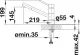 BLANCO Kchenarmatur Kano Chrom Einhebelmischer / Spltischarmatur mit Festauslauf 360 schwenkbarer Auslauf