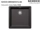 SCHOCK Kchensple Greenwich N-100 Cristadur Nano-Granitsple / Einbausple mit Drehexcenter