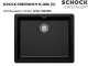 ❎ SCHOCK Kchensple Greenwich N-100L-U Cristadur Nano-Granitsple / Unterbausple mit Drehexcenter