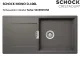 SCHOCK Kchensple Mono D-100L Cristadur Nano-Granitsple / Einbausple mit Drehexcenter