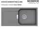 SCHOCK Kchensple Manhattan D-100L Cristalite Granitsple / Einbausple Basic Line mit Drehexcenter
