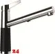 SCHOCK Kchenarmatur SC-510 Cristadur Classic Line Einhebelmischer Zugauslauf 120 schwenkbarer Auslauf mit Materialhlse und Schlauchbrause