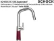 SCHOCK K�chenarmatur SC-530 Cristadur� Classic Line Einhebelmischer Zugauslauf 120� schwenkbarer Auslauf mit Materialh�lse und Schlauchbrause