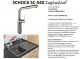 SCHOCK Kchenarmatur SC-540 Cristalite Basic Line Einhebelmischer Zugauslauf 120 schwenkbarer Auslauf mit Materialhlse und Schlauchbrause
