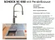 SCHOCK Kchenarmatur SC-550 Cristalite Basic Line Einhebelmischer Festauslauf 150 schwenkbarer Auslauf mit Materialhlse und Pendelbrause