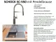 SCHOCK Kchenarmatur SC-550 Cristadur Classic Line Einhebelmischer Festauslauf 150 schwenkbarer Auslauf mit Materialhlse und Pendelbrause