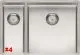 REGINOX Kchensple New York 18x40/40x40 (L) Comfort Becken rechts Einbausple 3 in 1 mit Flachrand Siebkorb als Stopfenventil