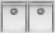 REGINOX K�chensp�le New York 34x40/34x40 (L) Comfort Einbausp�le 3 in 1 mit Flachrand Doppelbecken mit Siebkorb als Stopfenventil