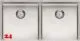 REGINOX Kchensple New York 40x40/40x40 (L) Comfort Einbausple 3 in 1 mit Flachrand Doppelbecken mit Siebkorb als Stopfenventil
