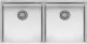 REGINOX Kchensple New York 40x40/40x40 (L) Comfort Einbausple 3 in 1 mit Flachrand Doppelbecken mit Siebkorb als Stopfenventil