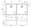 REGINOX Kchensple New York 40x40/40x40 (L) Comfort Einbausple 3 in 1 mit Flachrand Doppelbecken mit Siebkorb als Stopfenventil