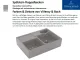 Villeroy & Boch Splstein / Splmodul Doppelbecken-Classicline Keramiksple in Standard Farben