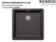 SCHOCK Kchensple Greenwich N-100-FB Cristadur Nano-Granitsple flchenbndig mit Drehexcenter