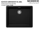 SCHOCK Kchensple Greenwich N-100L-FB Cristadur Nano-Granitsple flchenbndig mit Drehexcenter
