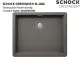 SCHOCK Kchensple Greenwich N-100L-FB Cristadur Nano-Granitsple flchenbndig mit Drehexcenter