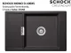 SCHOCK Kchensple Mono D-100XS-FB Cristadur Nano-Granitsple flchenbndig mit Drehexcenter