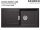 SCHOCK Kchensple Mono D-100L-FB Cristadur Nano-Granitsple flchenbndig mit Drehexcenter
