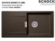 SCHOCK Kchensple Mono D-100L-FB Cristadur Nano-Granitsple flchenbndig mit Drehexcenter