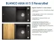 BLANCO Axia III 5 S HSB (Holzschneidbrett) Silgranit PuraDurII Granitsple / Einbausple Ablaufsystem InFino mit Drehknopfventil