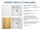 BLANCO Axia III 5 S HSB (Holzschneidbrett) Silgranit PuraDurII Granitsple / Einbausple Ablaufsystem InFino mit Drehknopfventil
