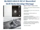 BLANCO Axia III 4 S-F GSB (Glasschneidbrett) Silgranit PuraDurII Granitsple Flchenbndig Ablaufsystem InFino mit Drehknopfventil