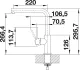 BLANCO Kchenarmatur Lanora Edelstahl massiv Einhebelmischer / Spltischarmatur mit Festauslauf 360 schwenkbarer Auslauf
