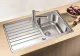 BLANCO Kchensple Dinas 45-S Edelstahlsple / Einbausple mit Siebkorb als Drehknopfventil