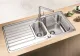 BLANCO Kchensple Dinas 6-S Einbausple / Edelstahlsple Siebkorb als Drehknopfventil