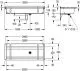 KWC PROFESSIONAL Planox Waschrinne-PL30T fugenlos verschweit mit Armaturenbank fr Wandmontage Breite 3000mm