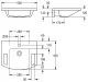 KWC PROFESSIONAL EXOS Einzelwaschtisch ANMW0003N Waschtisch MIRANIT fr Wandmontage Barrierefrei* fr Rollstuhlfahrer geeignet