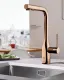 ✅ GROHE Kchenarmatur Essence Cool Sunrise Einhebelmischer Goldfarben poliert PVD mit Zugauslauf und Brausefunktion (30504GL0)