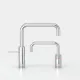 QUOOKER Nordic Square Twintaps Chrom COMBI (+) B & CUBE 2 als Set (COMBI+NSMSCHRTTCUBE)