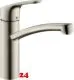 HANSGROHE Kchenarmatur Focus M41 Edelstahl Finish Einhebelmischer 160 mit Festauslauf, 1jet 360 schwenkbarer Auslauf (31806800)