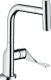 AXOR Kchenarmatur Citterio Select Chrom Einhebelmischer 230 mit Zugauslauf als Ausziehauslauf und Select-Knopf (39861000)