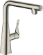 HANSGROHE Kchenarmatur Metris Select M71 Edelstahl Finish Einhebelmischer 260 mit Festauslauf, 1jet (14847800)
